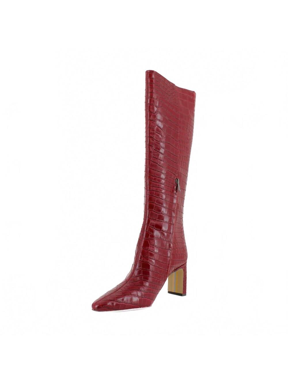 Sam Edelman Sylvia Wide Calf Women's Boots Scarlet Chery 10 M Knee High New